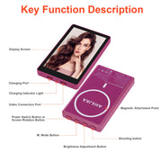 Magnetic Vlog Selfie Monitor – 4K, Bluetooth Remote, iPhone & Android