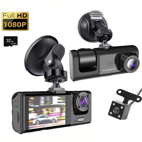 Advanced 1080P Triple Camera Dash Cam