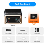 2025 New DDPAI Z60 Pro 4K Dash Cam Support Rear and Interior Car Camera SONY STARVIS2 678 Sensor  5GHz Wi-Fi ADAS 4G DVR