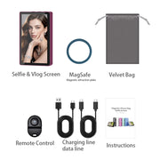 Magnetic Vlog Selfie Monitor – 4K, Bluetooth Remote, iPhone & Android