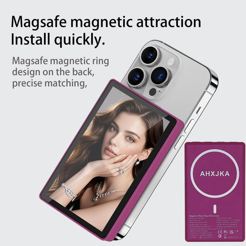 Magnetic Vlog Selfie Monitor – 4K, Bluetooth Remote, iPhone & Android