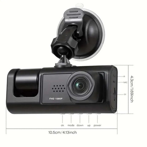 Advanced 1080P Triple Camera Dash Cam